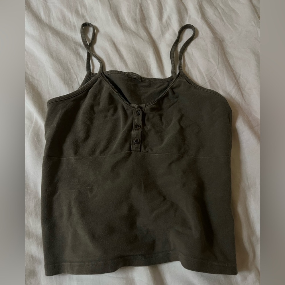 sage green brandy melville tank 🩷